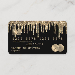 Credit Card Styled Dripping Gold