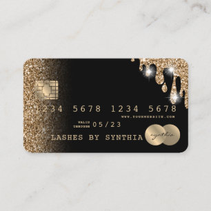 Credit Card Styled Dripping Gold