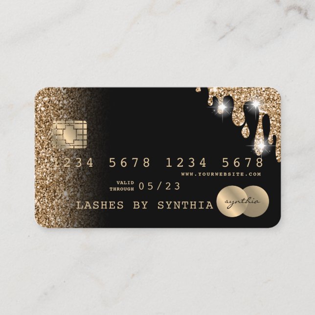 Credit Card Styled Dripping Gold (Front)