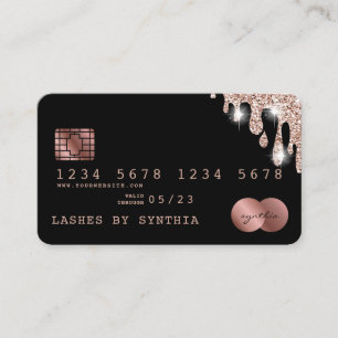 Credit Card Styled Dripping Gold
