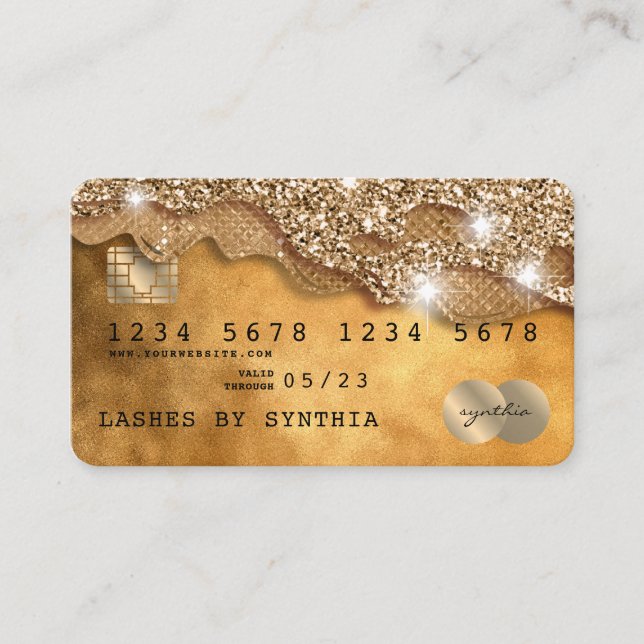 Credit Card Styled Dripping Gold (Front)