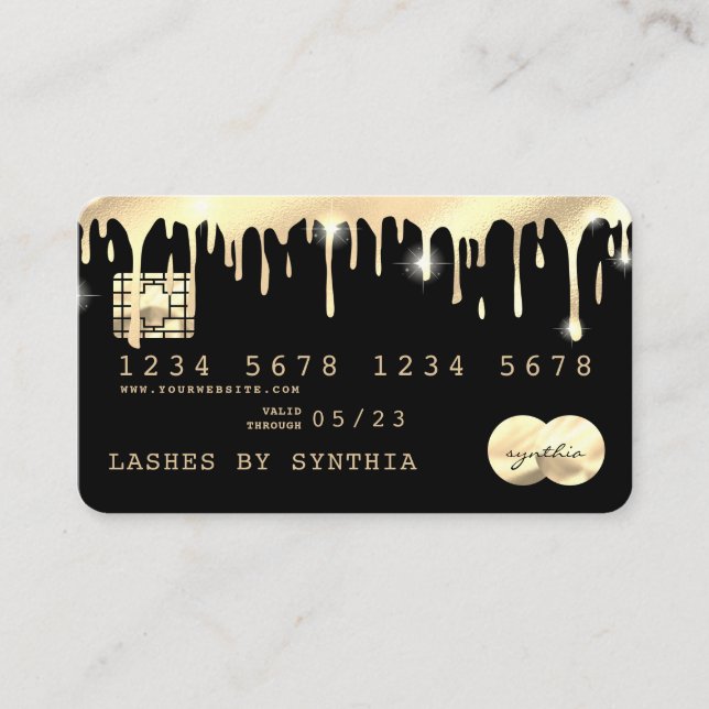Credit Card Styled Dripping Gold (Front)