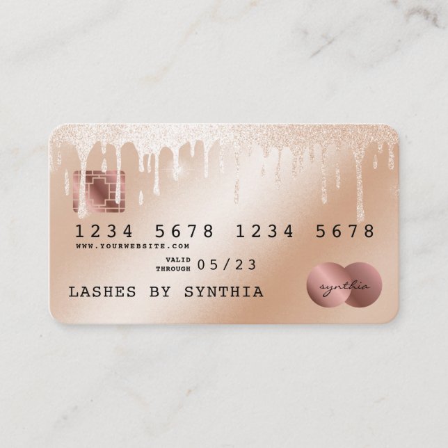 Credit Card Styled Dripping Gold (Front)