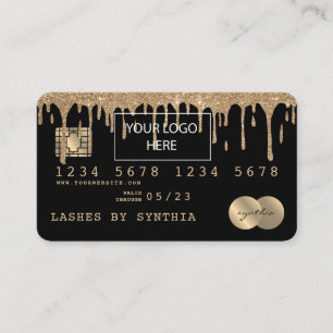 Credit Card Styled Dripping Gold add your logo