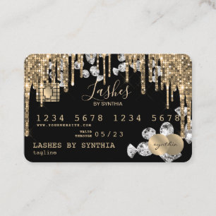 Credit Card Styled Dripping Gold diamonds