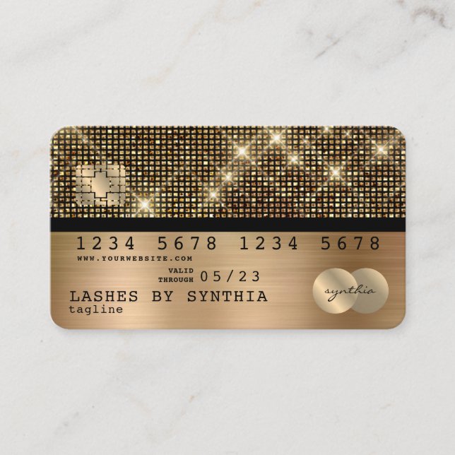 Credit Card Styled Gold and Black (Front)