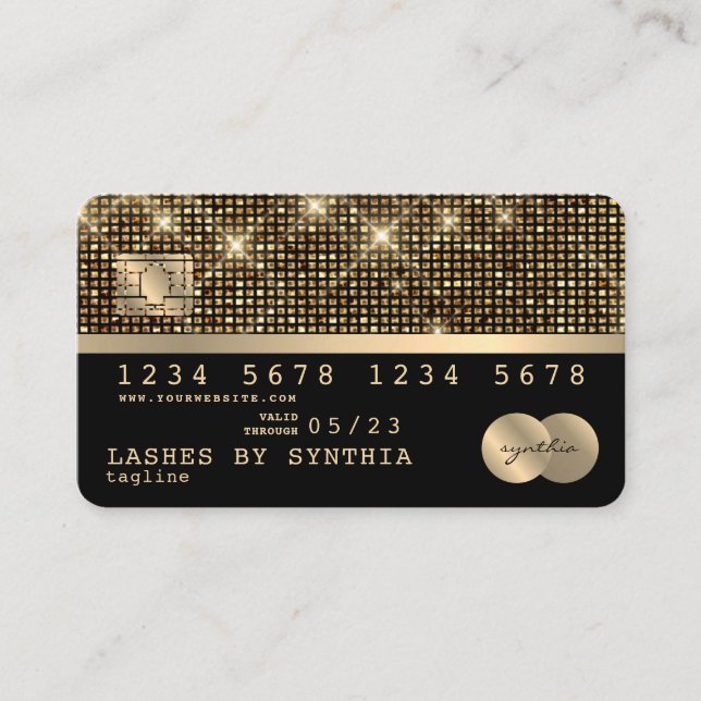 Credit Card Styled Gold and Black (Front)