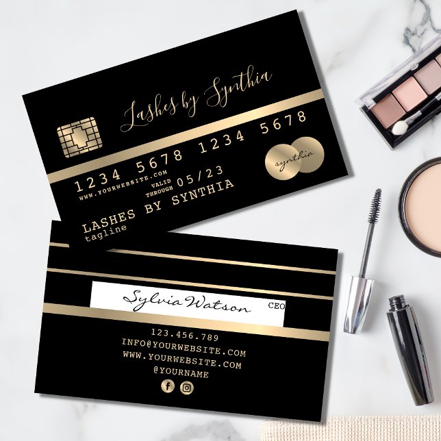 Credit Card Styled Gold and Black add your name (Creator Uploaded)