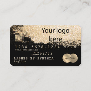 Credit Card Styled Gold Brush add your logo