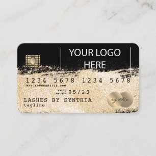 Credit Card Styled Gold Brush add your logo