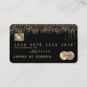 Credit Card Styled Gold Confetti