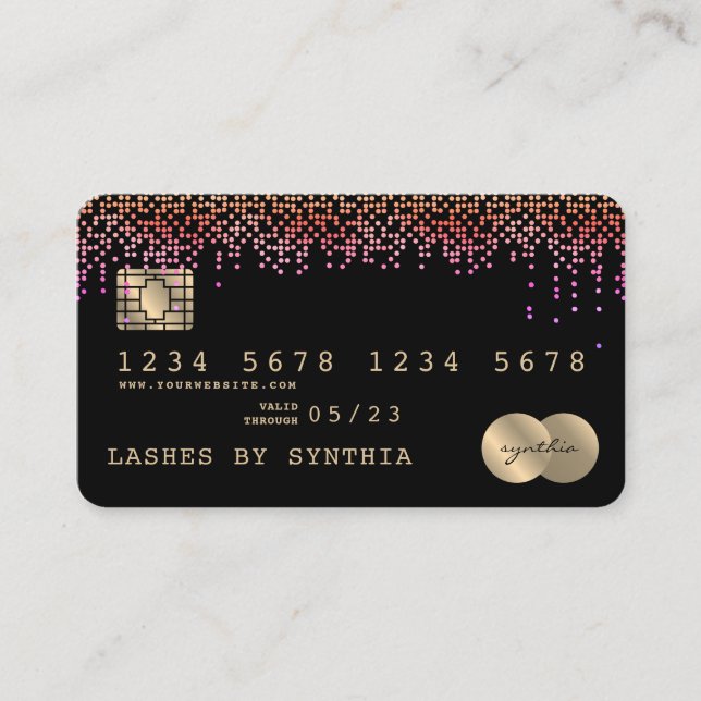 Credit Card Styled Gold Confetti (Front)