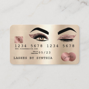 Credit Card Styled  Gold Long Lashes