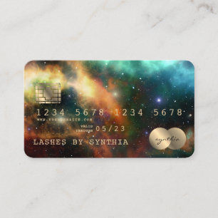 Credit Card Styled Nebula stars cosmos space