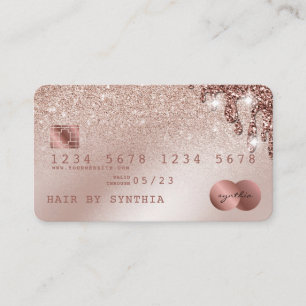 Credit Card Styled Rose Gold Confetti
