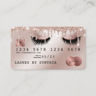 Credit Card Styled Rose Gold Long Lashes