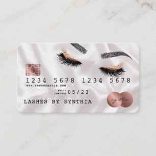 Credit Card Styled Rose Gold Long Lashes