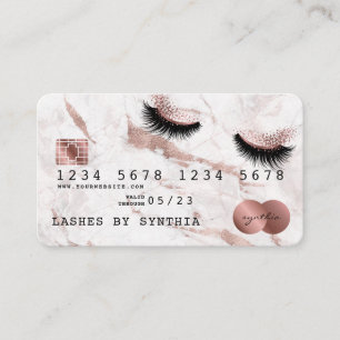 Credit Card Styled Rose Gold Long Lashes