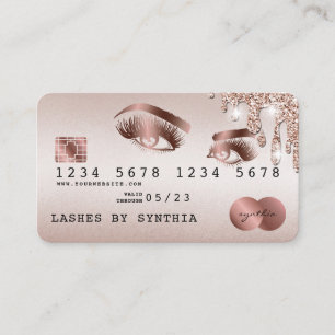 Credit Card Styled Rose Gold Long Lashes