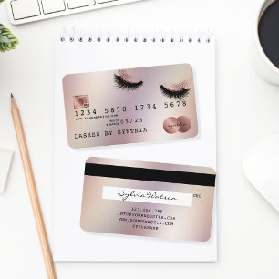 Credit Card Styled Rose Gold Long Lashes