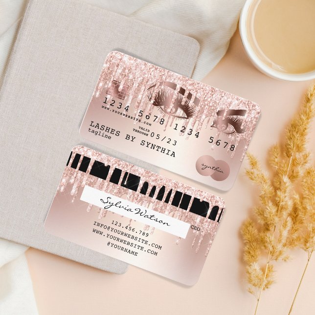 Credit Card Styled Rose Gold Long Lashes (Creator Uploaded)