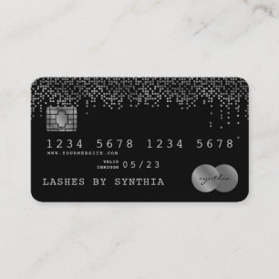 Credit Card Styled Silver Confetti