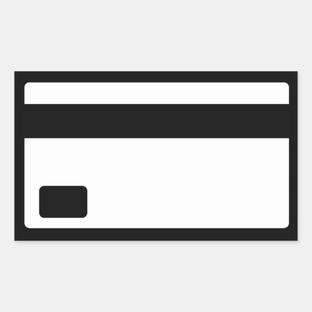 Credit Card Symbol Rectangular Sticker (Front)