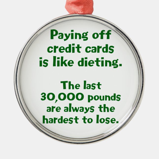 Credit Cards... Metal Tree Decoration (Front)