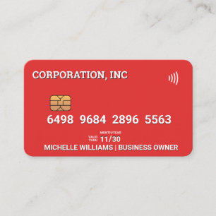 Credit Debit Card Red