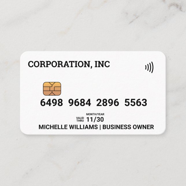 Credit | Debit Card | White (Front)