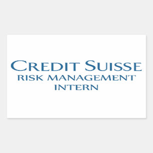 Credit Suisse Risk Management Intern Rectangular Sticker