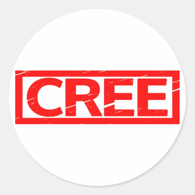 Cree Stamp Classic Round Sticker (Front)