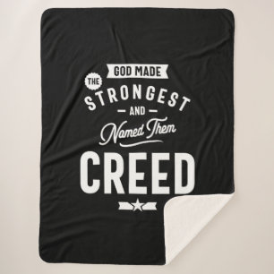 Creed Personalised Name Birthday Gift Sherpa Blanket