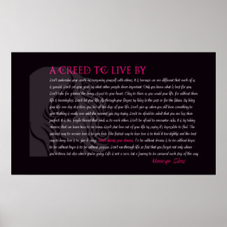 Creed to Live By Poster