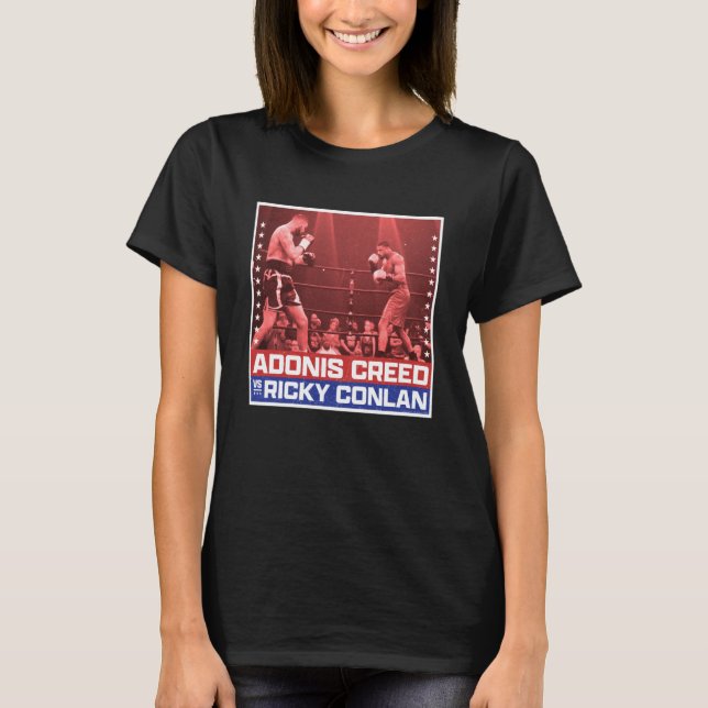 Creed vs Conlan boxing ring red T-Shirt (Front)