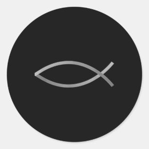 Creed With Style Jesus Fish Christian Symbol Classic Round Sticker