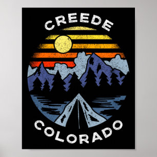 Creede colorado mountains vacation camping souveni poster