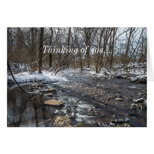 Creek At Sequiota Thinking Of You Card (Front Horizontal)