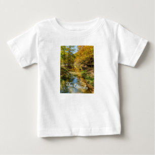 Creek Autumn Reflections Vertical Baby T-shirt