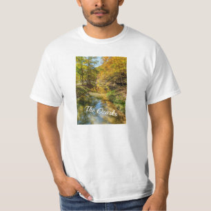 Creek Autumn Reflections Vertical T-Shirt