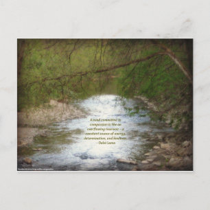 Creek & Dalai Lama Compassion Quote Postcard