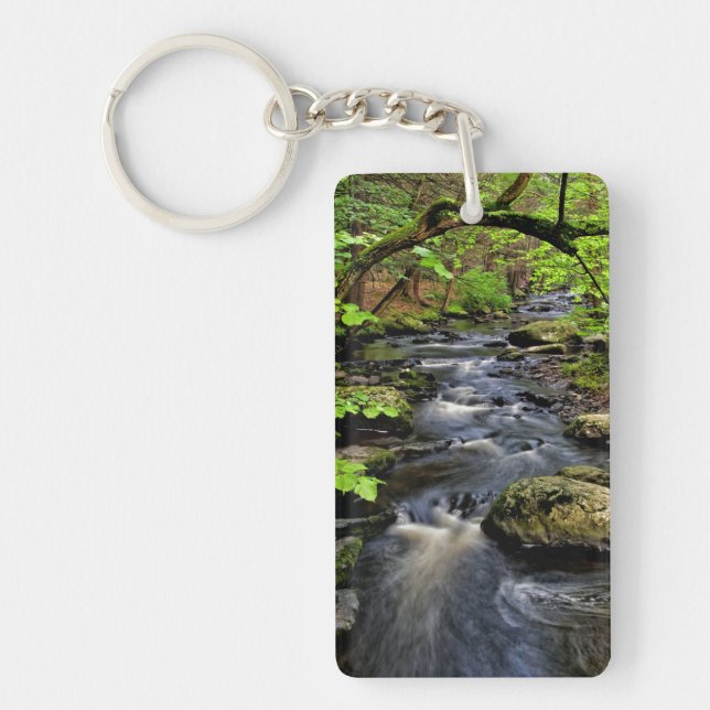 Creek flows through forest key ring (Front)