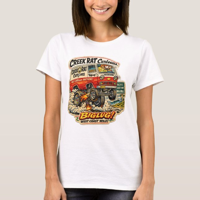 Creek Rat | CreekRat Co. | 2026 Cartoon Logo T-Shirt (Front)