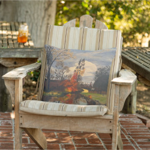 Creek Side in Autumn, Original by Gary Poling Cushion