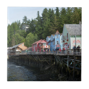 Creek Street in Ketchikan Ceramic Tile