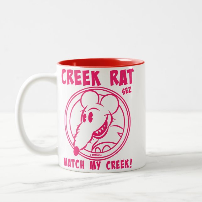 Creekrat Cartoon Studios Creek Rat Art Two-Tone Coffee Mug (Left)