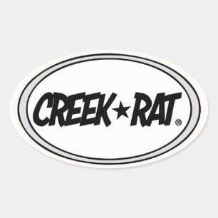 Creekrat Cartoon Studios - Creek Rat Oval Sticker
