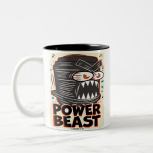 Creekrat Cartoon Studios Power Beast Art Two-Tone Coffee Mug