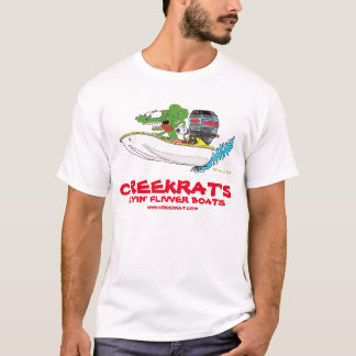Creekrat CARtoons Flyin' Fliver Flivver Boat Art  T-Shirt