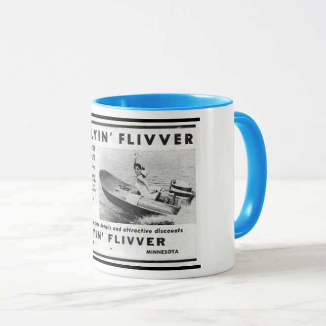Creekrat Cartoons Fun Fliver Boat Mug (Front Right)
